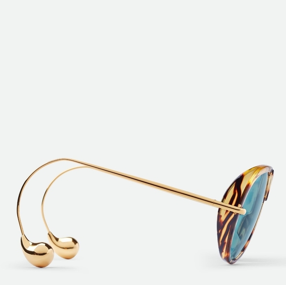 Bottega Veneta Drop Aviator Sunglasses in Black/Yellow (NEW) - Picture 5 of 16